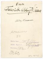 Reverse of portrait of Dr Frederick Abbey-Weisener [ jpg ]