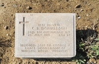 Memorial for Charles Bernard DONALDSON, Lone Pine Cemetery, Turkey [ jpg ]