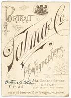 Reverse of portrait Dr Arthur Edmund Colvin [ jpg ]