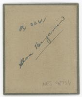 Reverse of portrait Dr Alva Benjamin [ jpg ]