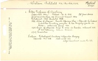 Professor Archibald Watson - Staff Record [ jpg ]