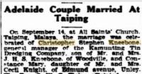 Adelaide Couple Married in Taiping [ jpg ]