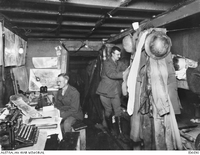 Group Headquarters of the 4th Field Artillery Brigade.,J.L. Shellshear on left with E.R.Guymer [ jpg ]