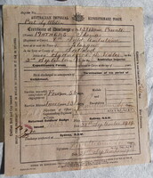 Thomas Mathers' Army discharge papers. Courtesy: Mathers family [ JPG ]