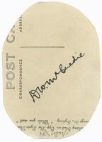 Reverse of portrait of Dr Donald Walter McCredie [ jpg ]
