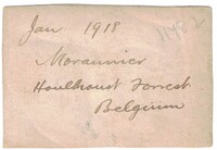 Back of photo Vivian Morris Rich Houthulst Forest Belgium [ jpg ]