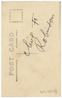 Reverse of portrait Dr Clive Frederic Robinson [ jpg ]