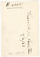 Reverse of portrait Dr Russell Nelham [ jpg ]