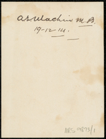 Reverse of portrait of Dr Arthur Edward Machin [ jpg ]
