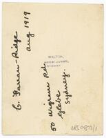 Reverse of portrait of Dr Clive Farran-Ridge [ jpg ]