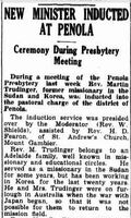 New Minister Inducted at Penola [ jpg ]